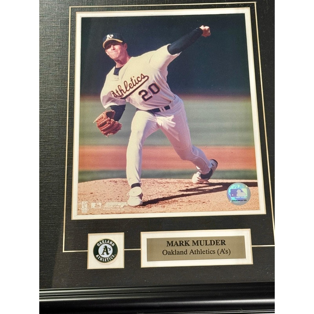 Mark Mulder Oakland Athletics Framed Photo MLB Oakland As Baseball Memorabilia